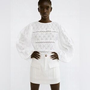 Zara Textured T-Shirt Women's Blouse